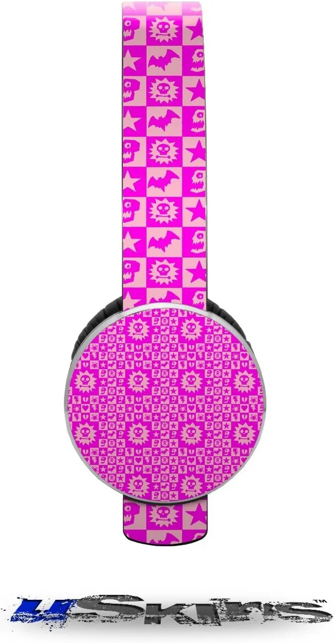 Gothic Punk Pattern Pink Decal Style Skin (fits Sol Republic Tracks Headphones - HEADPHONES NOT INCLUDED)