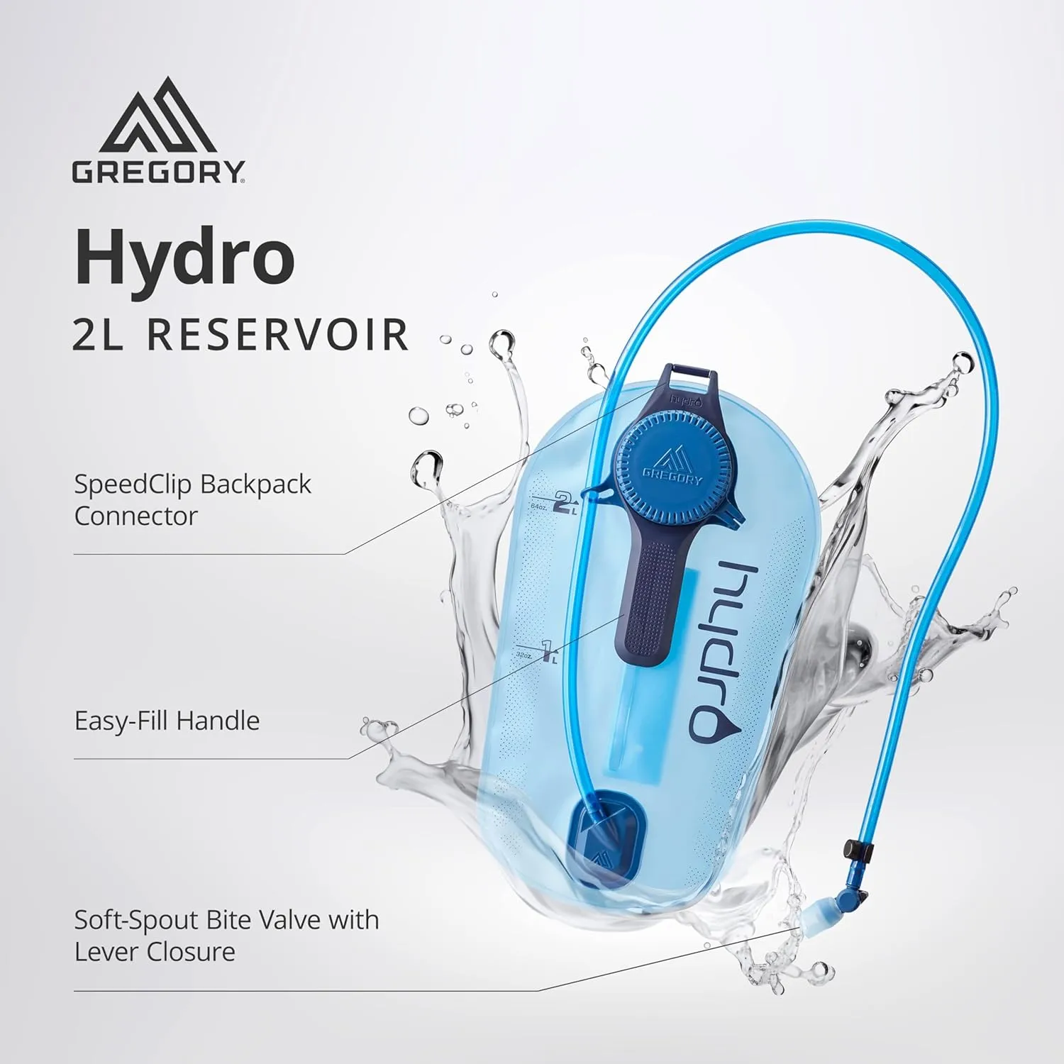 Gregory Hydro 2L Day Hiking/Hydration Water Reservoir