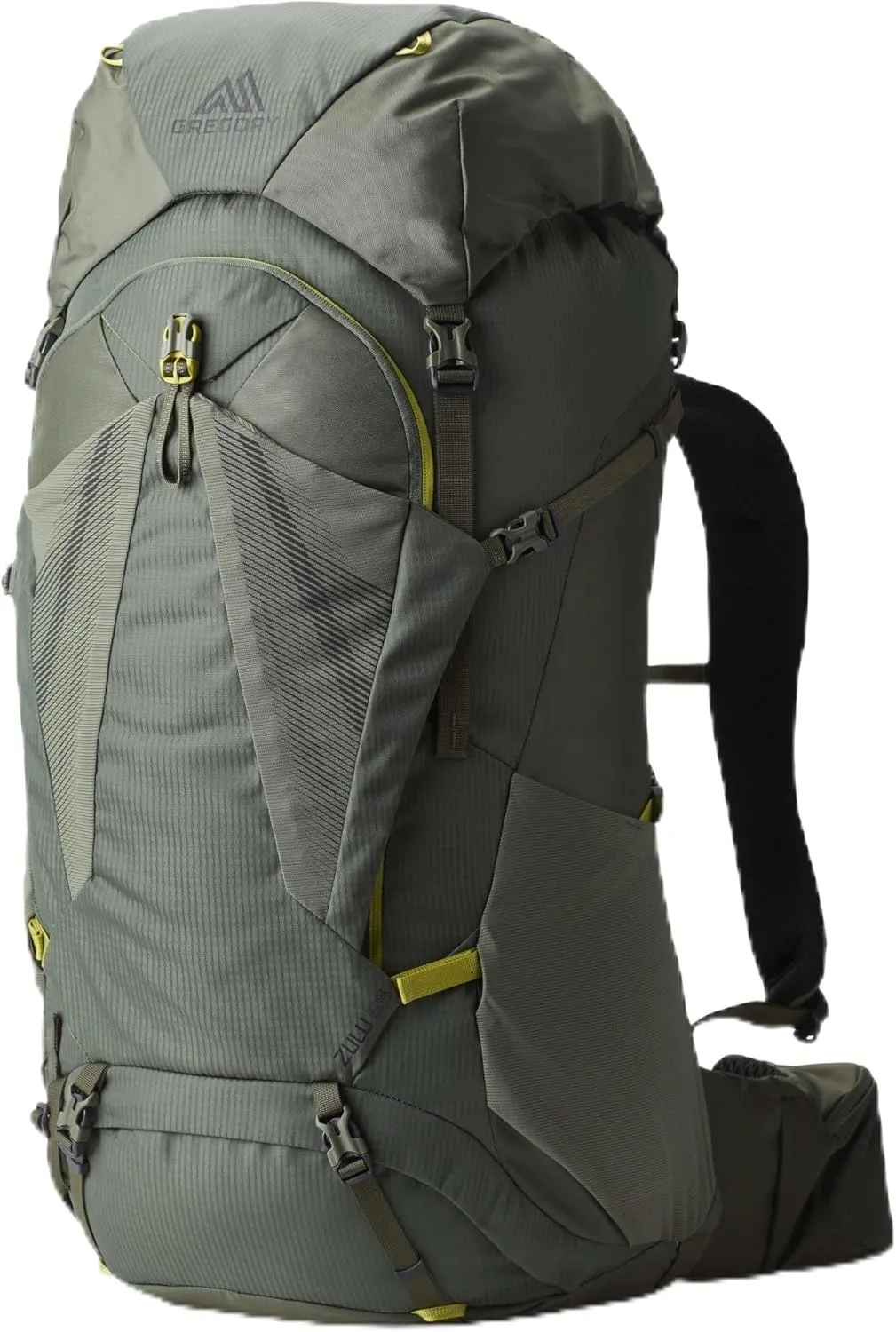Gregory Zulu 65L Plus Size Unisex Hiking/Backpacking Pack, Freefloat Hipbelt, Internal Hydration Sleeve For Water Bladder, (Reservoir Not Included), Small/Medium Plus Size, Forage Green