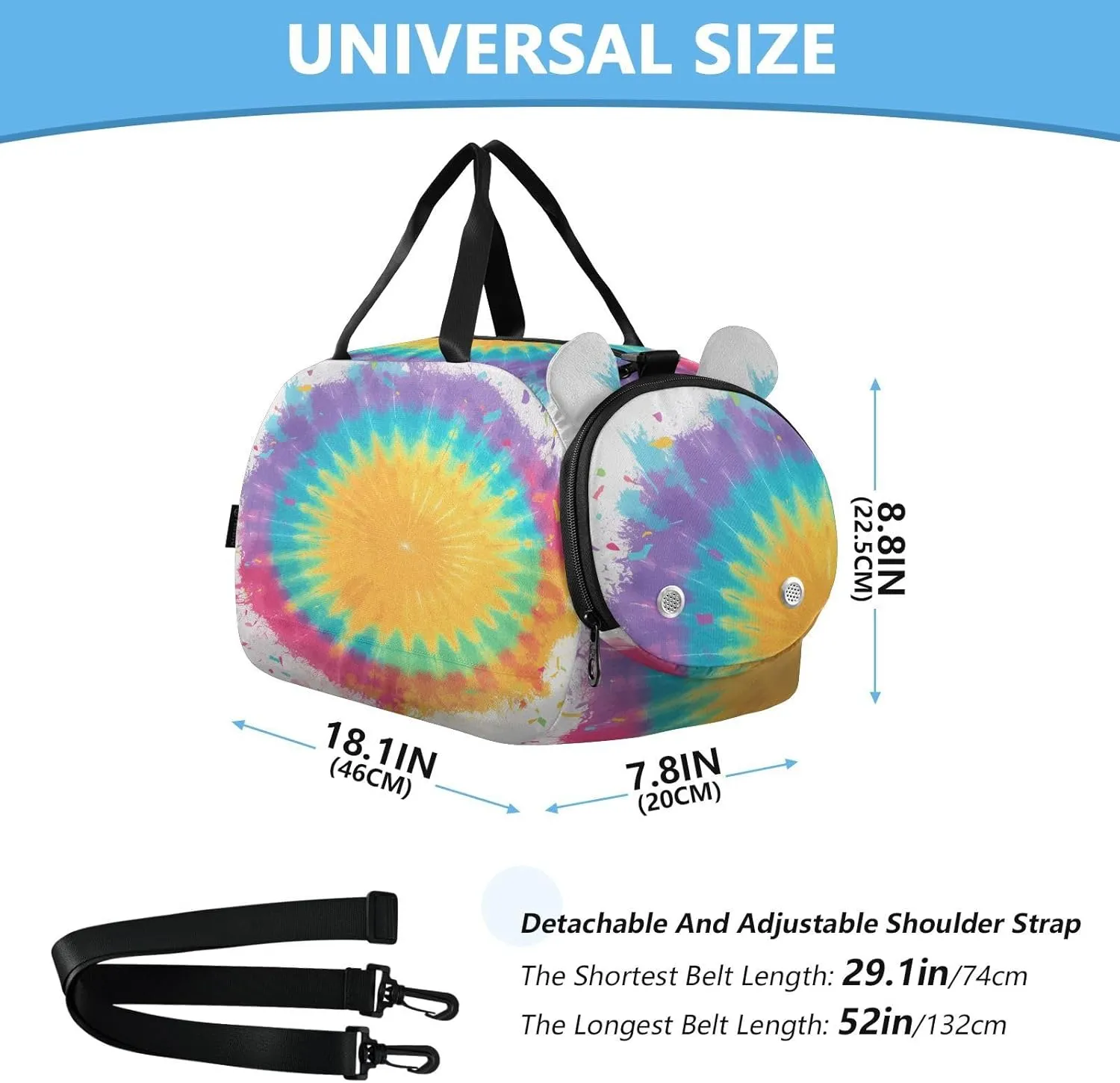 GuoChe Crossbody Wallet Purse with Shoes Compartment Waterproof Nylon Small Crossbody Phone Bag for Walk dog