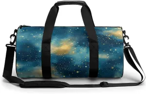 Gym Bag 17in for Men Women, Waterproof Foldable Sports Organizer, Durable Workout Travel Duffle Bag, Cosmic Dreams-25