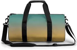 Gym Bag 17in for Men Women, Waterproof Foldable Sports Organizer, Durable Workout Travel Duffle Bag, Vibrant Horizon Shift-1450