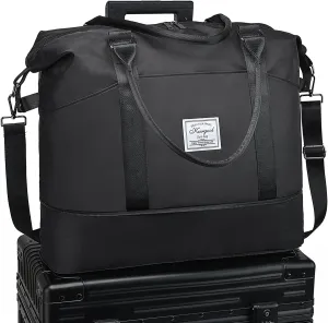 Gym Bag with Wet Pocket, Foldable Travel Duffle Bag Carry On Weekender Bags for Women, Waterproof Overnight Bag for Travel, Gym, Yoga