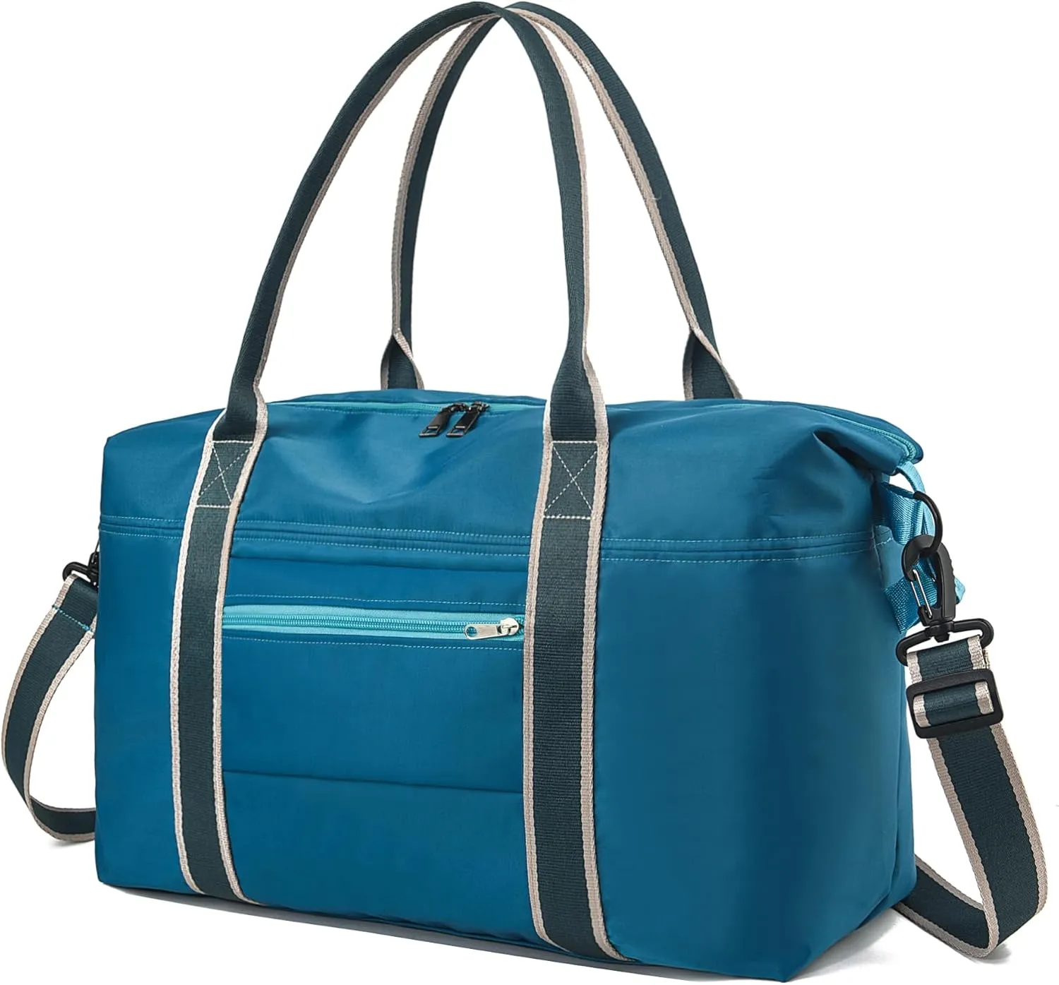 Gym Bag with Wet Pocket, Foldable Travel Duffle Bag Carry On Weekender Bags for Women, Waterproof Overnight Bag for Travel, Gym, Yoga