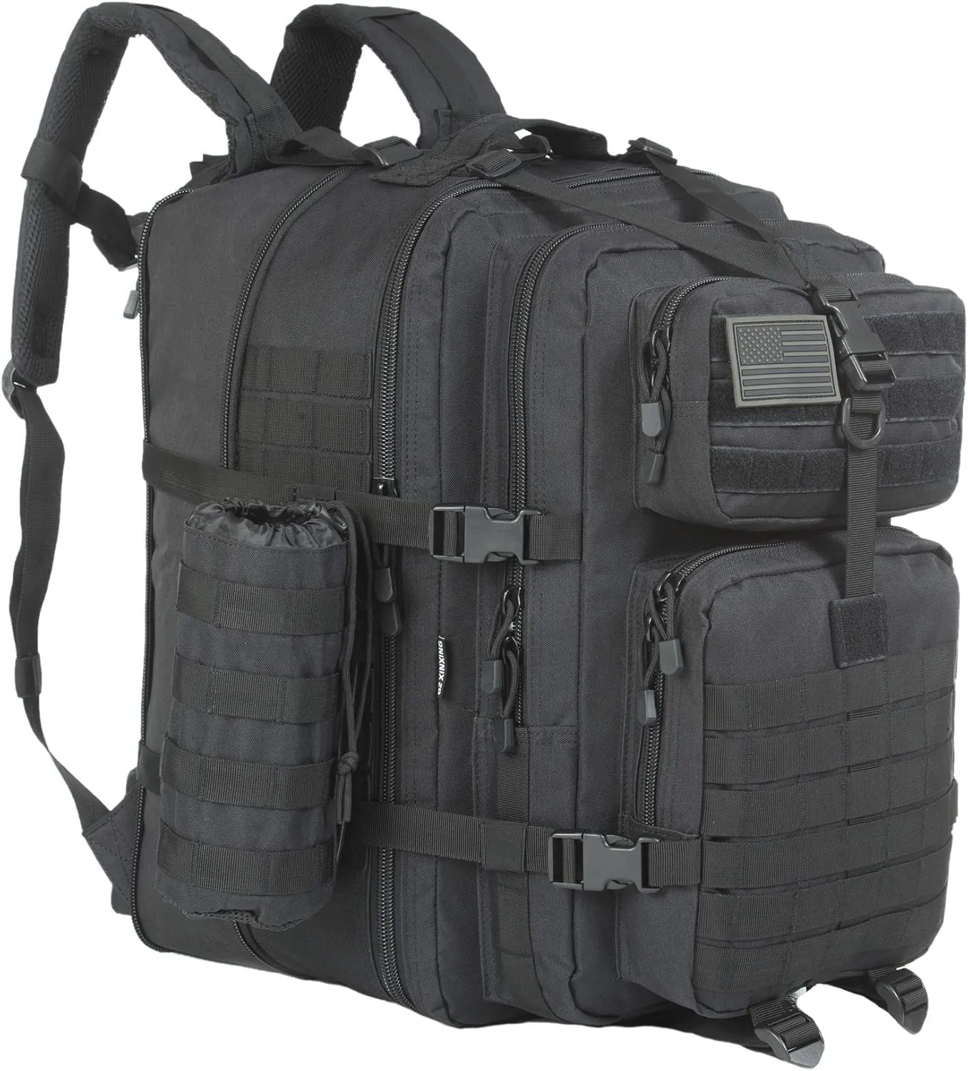 GZ XINXING 64L Expandable Tactical Army Backpack, Military Rucksack Bug Out Bag, Hydration Compatible & 9 Accessories