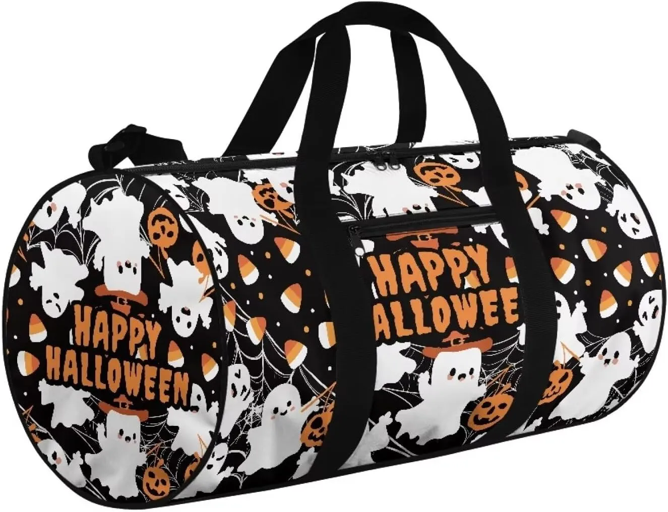 Halloween Duffle Bag for Travel Ghost Travel Bags for Women Mens Gym Carry on Duffel Bags Zipper Sports Equipment Organizer for Gym Sports Yoga Bag Waterproof Weekender Bag