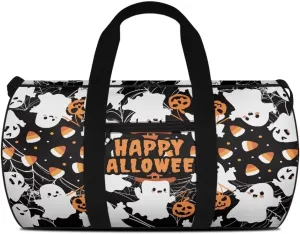Halloween Duffle Bag for Travel Ghost Travel Bags for Women Mens Gym Carry on Duffel Bags Zipper Sports Equipment Organizer for Gym Sports Yoga Bag Waterproof Weekender Bag