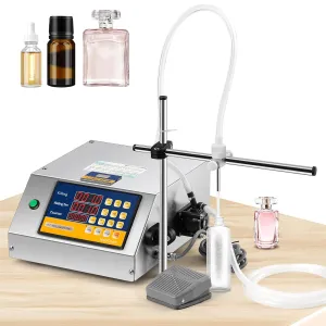 Hanchen Liquid Filling Machine Peristaltic Pump 5 Oz Automatic Bottle Filler Digital Control Cosmetic Oil Filler for Perfume, Water, Juice, Thick Eessential Oil (1 Head)