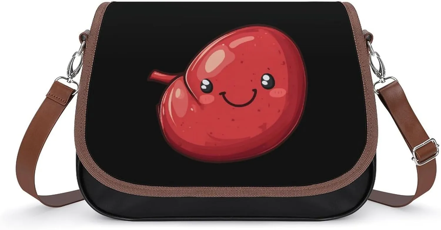 Happy Liver Crossbody Bags for Women Shoulder Bag Flap Handbags Leather Cross Body Purse
