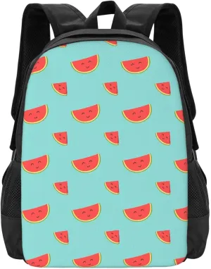 Happy Watermelon Lightweight Packable Backpack Travel Casual Large Capacity Daypack Foldable Backpack For Men Women