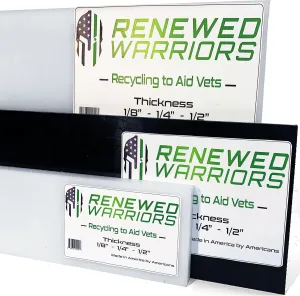 HDPE Sheets - 6" x 12", Black 1/8" Thick High Density Plastic Board Recycled HDPE Cutting Board Hard Plastic Sheet