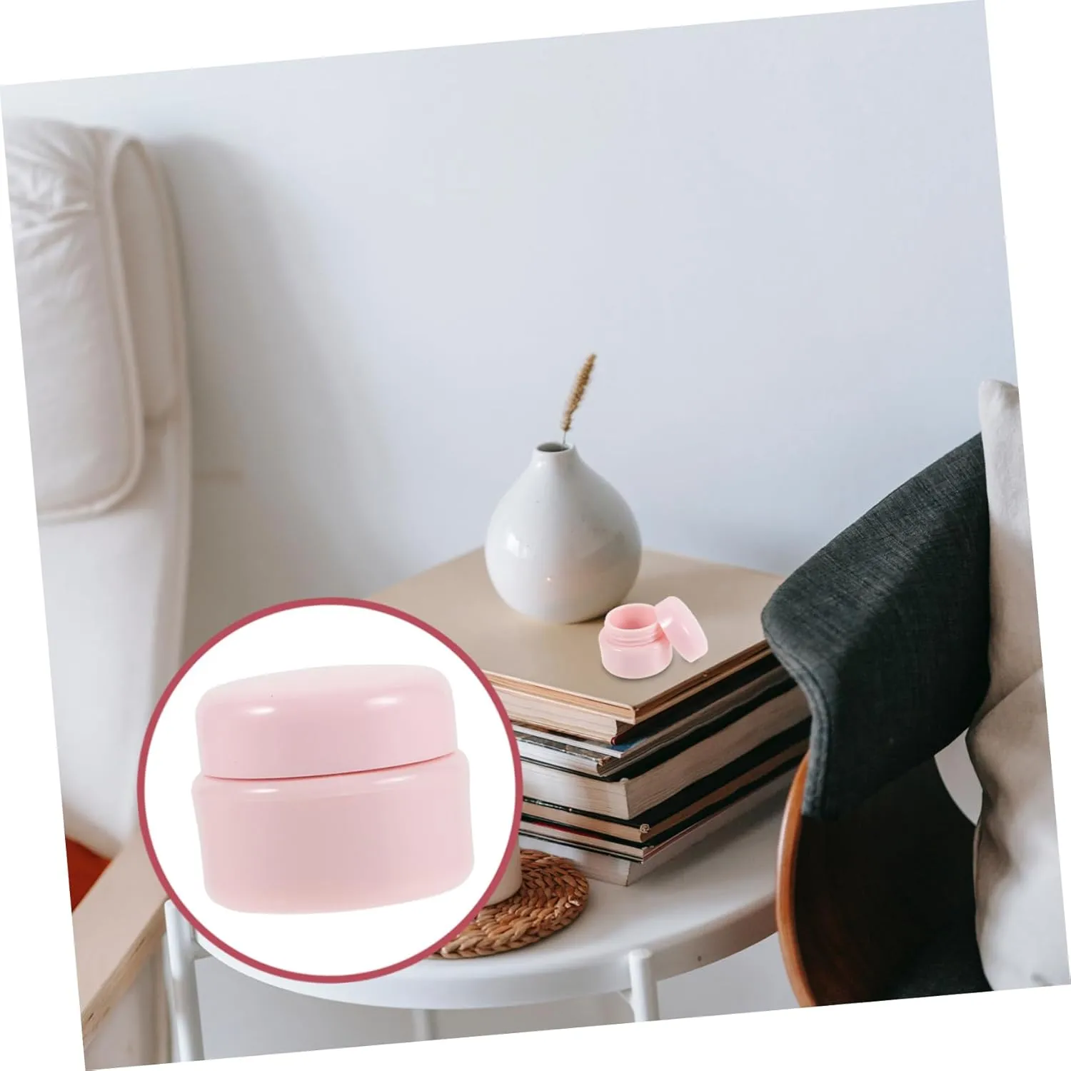 Hemoton 36 Pcs Cream Box Makeup Organizers and Storage Clear Toiletry Bag Glitter Lip Gloss Wax Melt Packaging Tint Makeup Brush Holder with Lid Clear Mascara Makeup Organiser Bag Kit Pp
