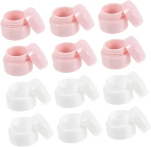 Hemoton 36 Pcs Cream Box Makeup Organizers and Storage Clear Toiletry Bag Glitter Lip Gloss Wax Melt Packaging Tint Makeup Brush Holder with Lid Clear Mascara Makeup Organiser Bag Kit Pp
