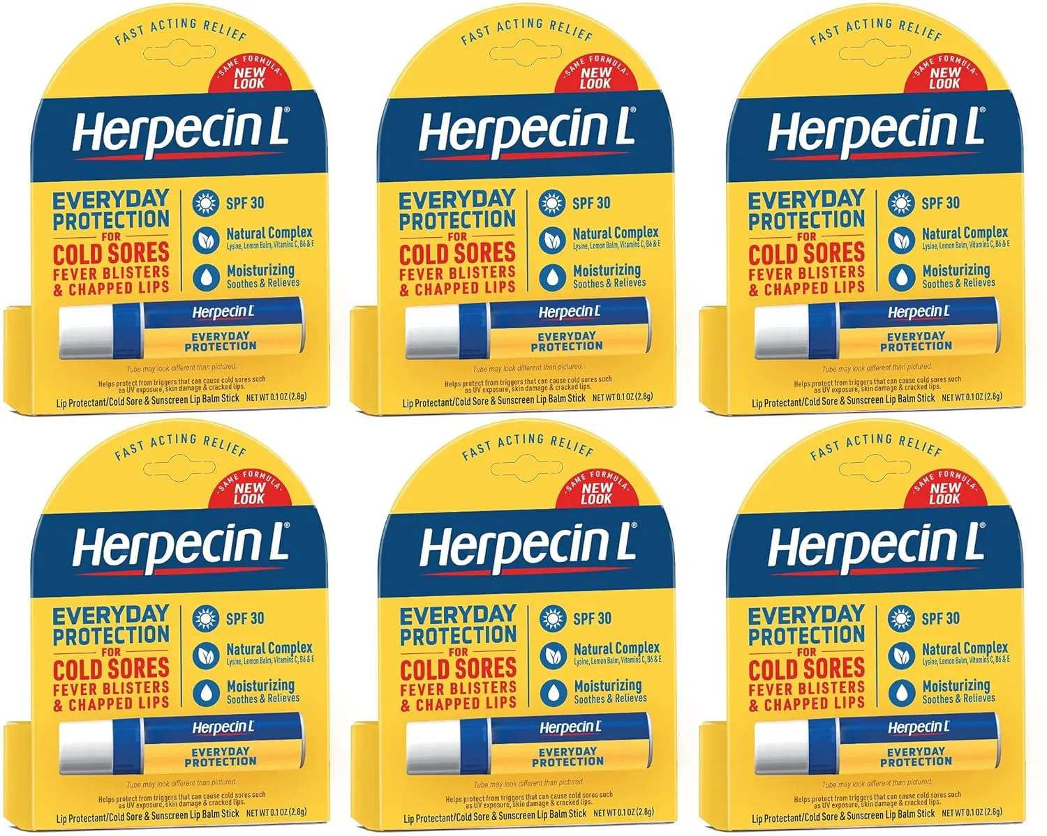 Herpecin L Lip Protectant SPF 30 0.10 oz (Pack of 6)