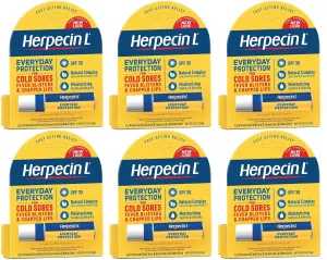 Herpecin L Lip Protectant SPF 30 0.10 oz (Pack of 6)