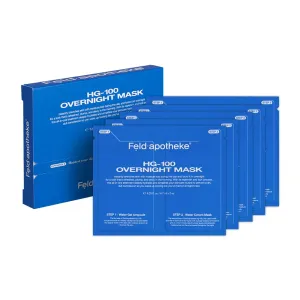 HG-100 OVERNIGHT MASK, Sleeping Mask, Water-lock, Night Repair, Hydrating&Soothing, Nourishing&Glow-Boosting Night Mask, (0.15fl.oz x 2ea) x5set, 3.52fl.oz/100ml