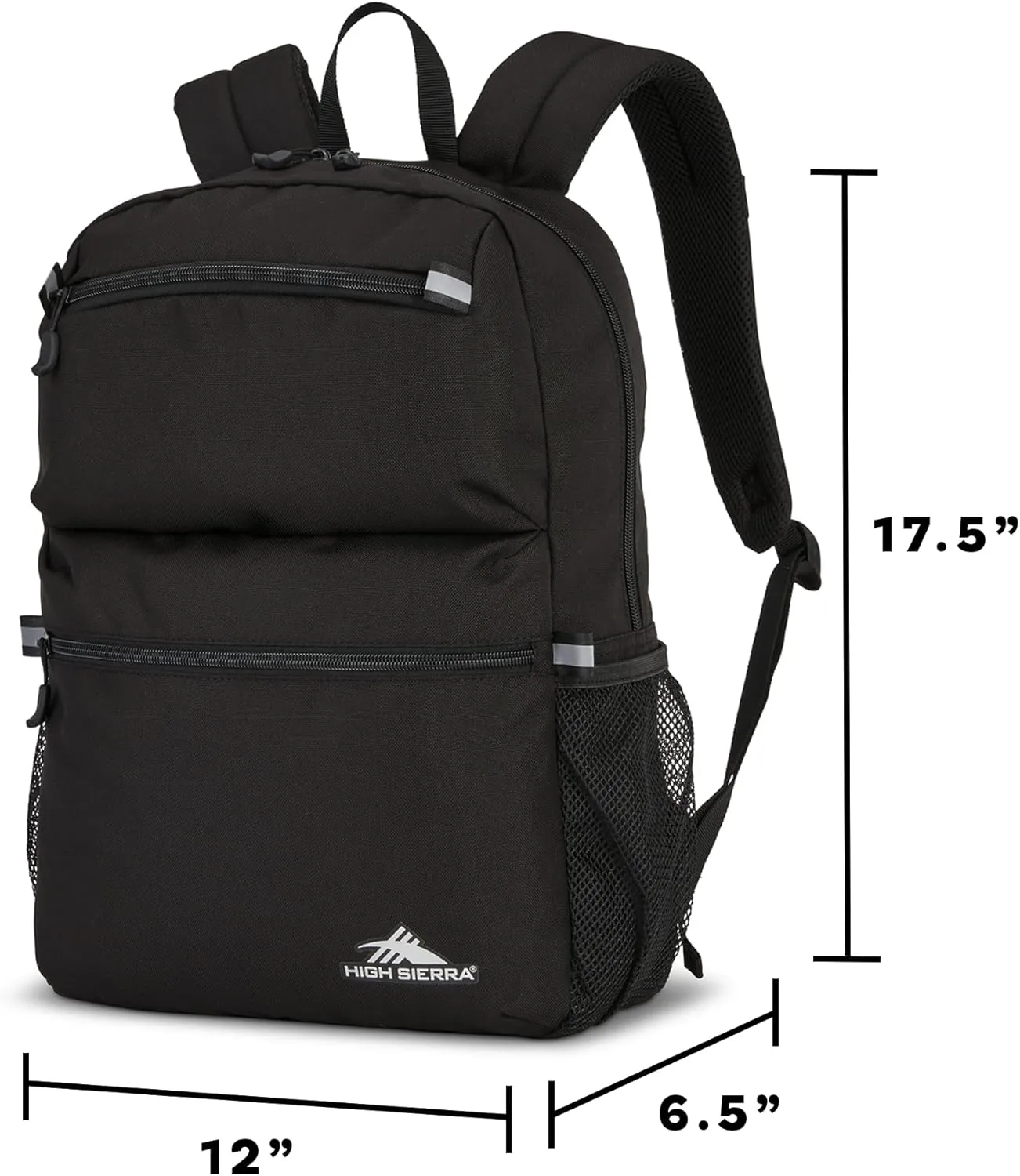High Sierra Abbreviate Backpack, Laptop Bookbag for Travel, True Navy, One Size