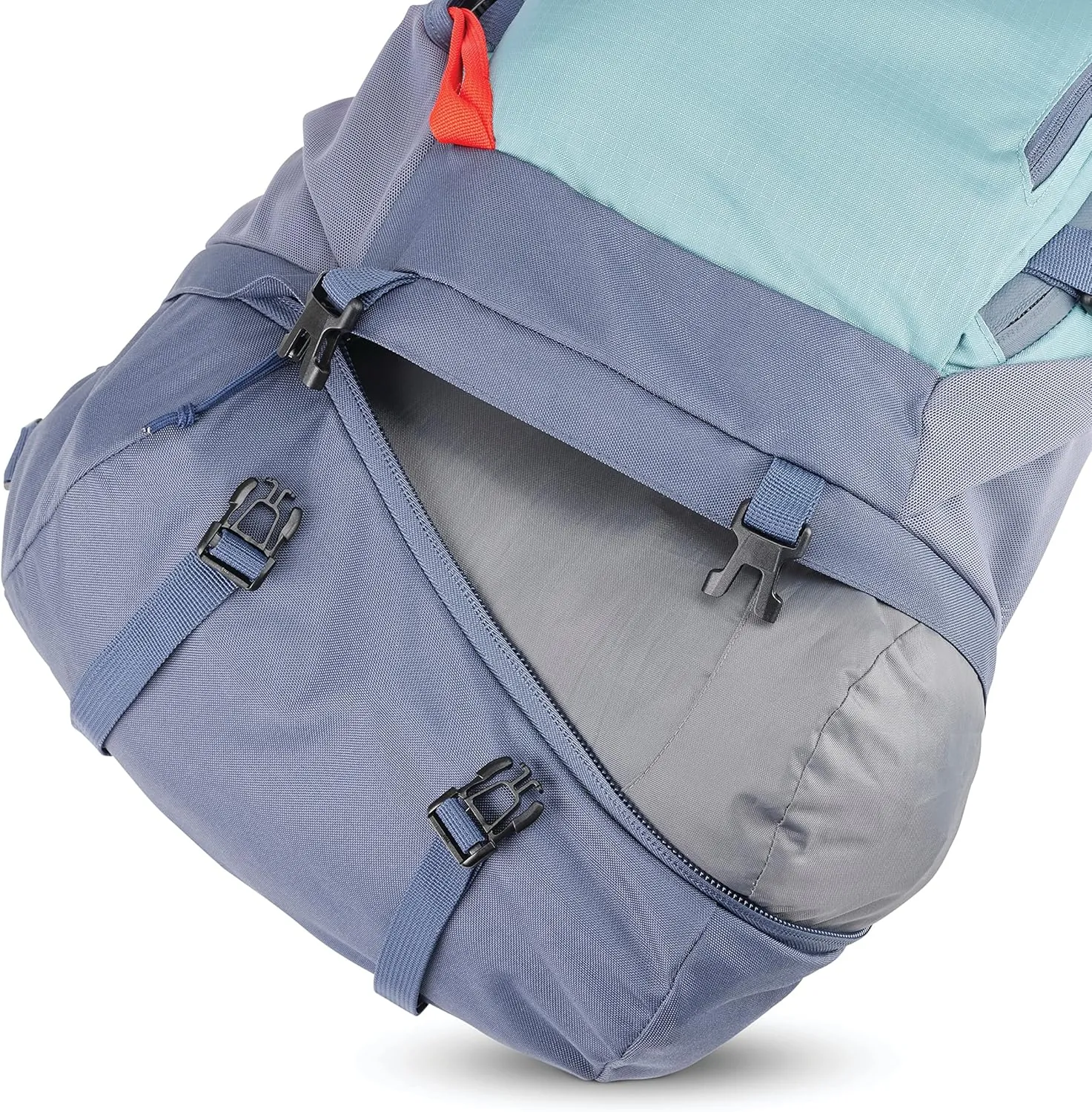 High Sierra Pathway 2.0 Backpack with Hydration Storage Sleeve, for Hiking, Biking, Camping, Traveling, Arctic Blue, 60L