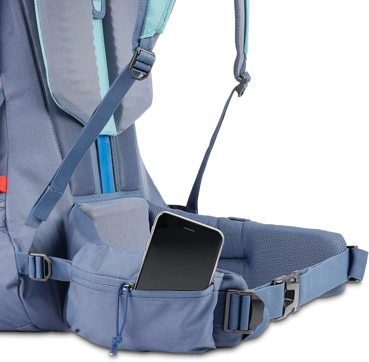 High Sierra Pathway 2.0 Backpack with Hydration Storage Sleeve, for Hiking, Biking, Camping, Traveling, Arctic Blue, 60L