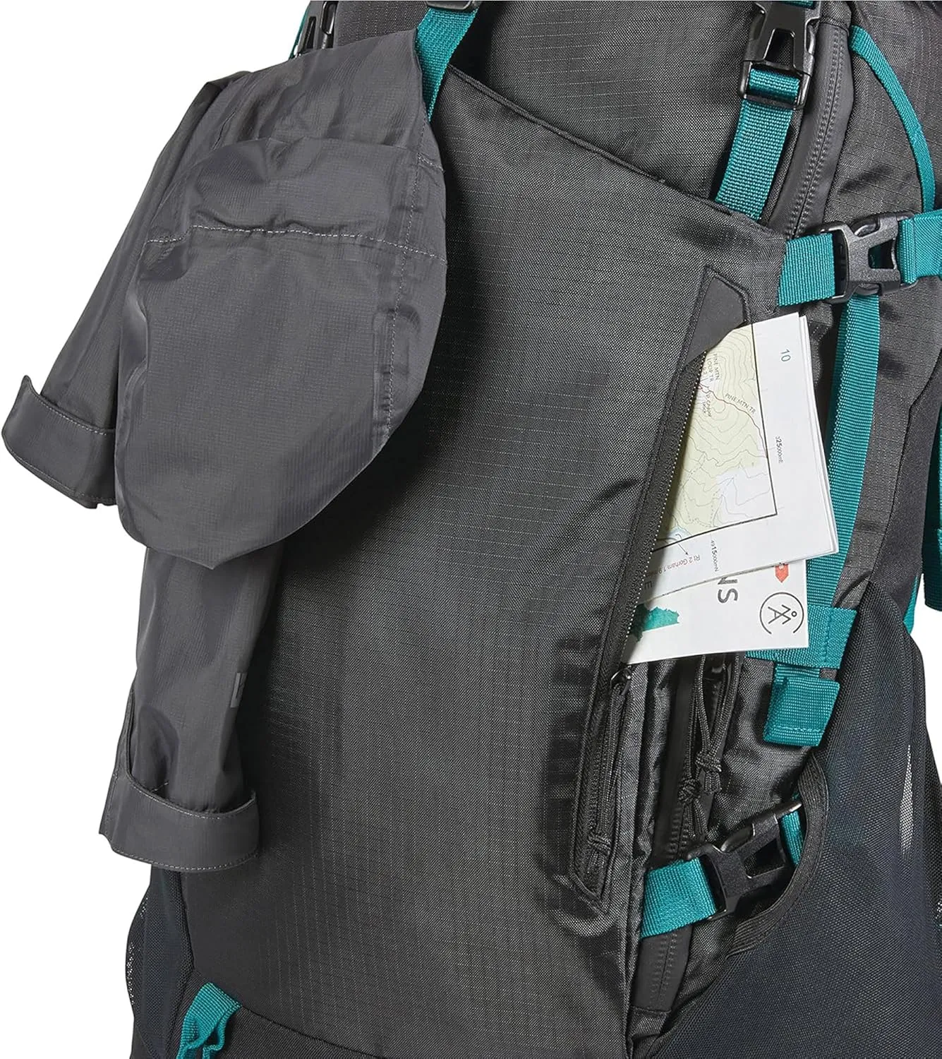 High Sierra Pathway 2.0 Backpack with Hydration Storage Sleeve, for Hiking, Biking, Camping, Traveling, Black, 60L
