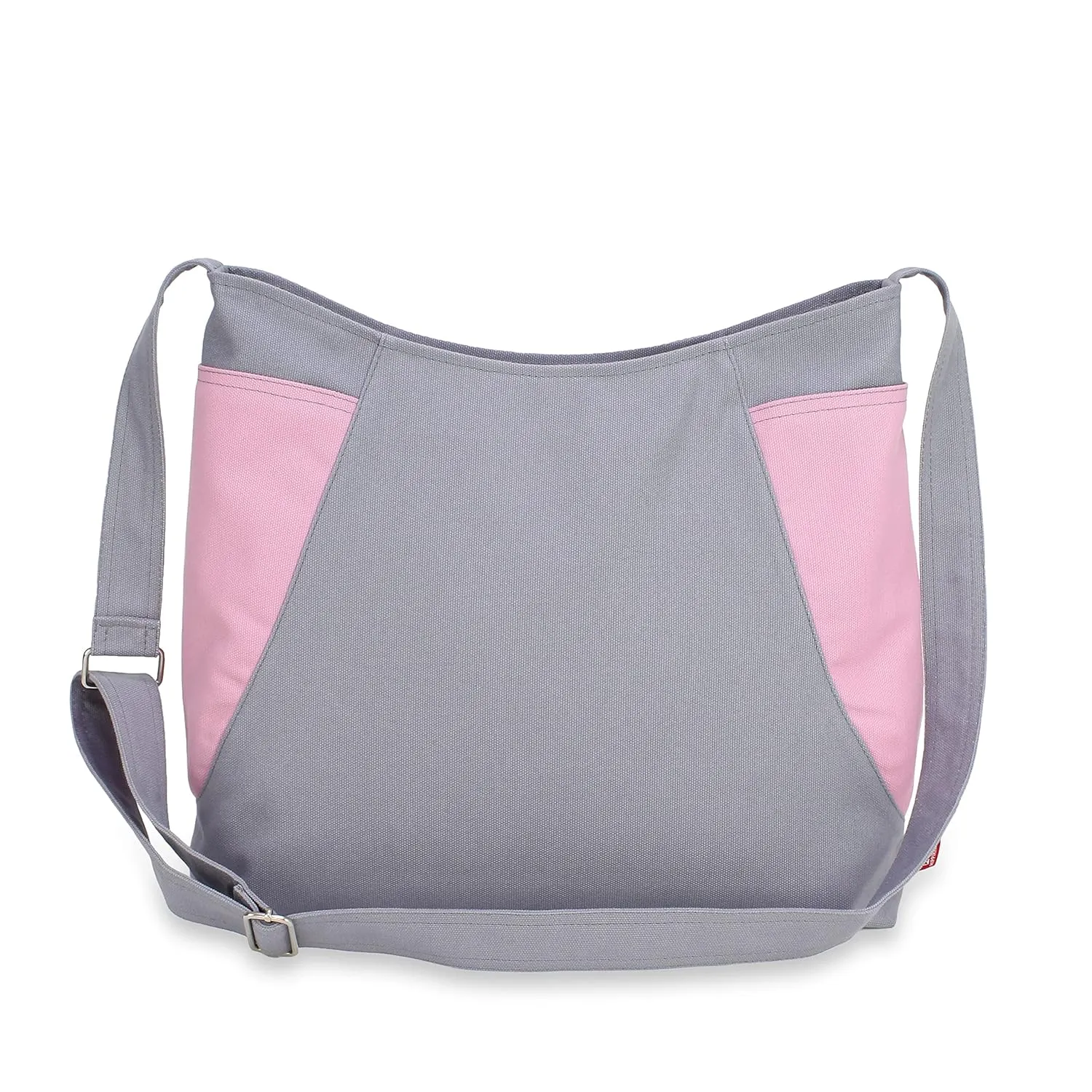 Hobo Bag Shoulder Crossbody Handmade Cotton Canvas Vegan Washable Zippered Traveler Classy Roomy Weekender Two Side Pockets Colors Stylish (Medium)