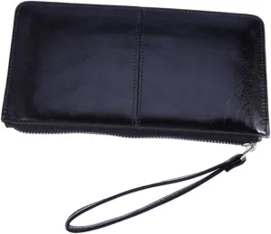 Holder Ladies Purses Zipper Buckle Purse Women Clutch Purse High Capacity Envelope Bag Zipper Buckle Clutch Zipper Closure Wallet Clutch for Women Ladies Wallet Women Wallet Black
