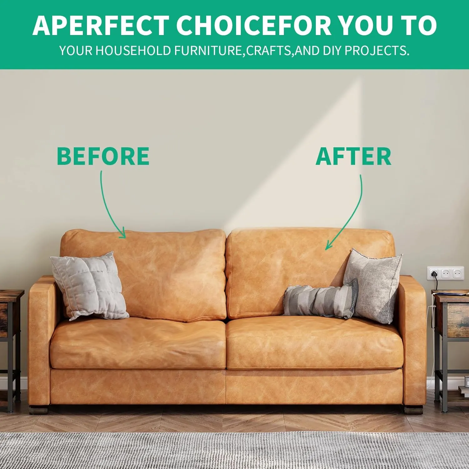 HOMBYS Memory Foam Couch Cushion Replacement, High Density Upholstery Foam Wrapped with Memory Foam & Polyester Batting, Sofa Cushions Inserts with Dacron Fiber Layer,with Removable Cover,6"x24"x24"