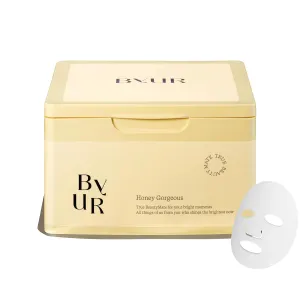 Honey Gorgeous Daily Aqua Serum Mask (30 Count) Hydrating Moisturizing Face Mask, Skin Elasticity & Firmness Treatment, Honey Extract for Dry Skin, Pore Tightening, Vegan K-Beauty Skincare