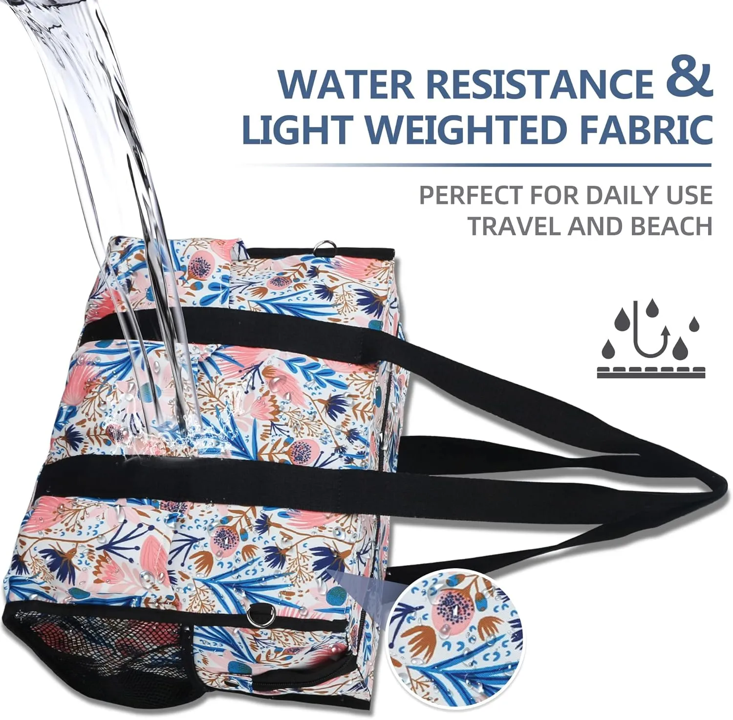 HoogaLife Nurse Bag for Work - Waterproof, Lightweight, Large Portable Bag with 14 Internal Pockets