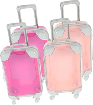 Housoutil Travel Makeup Kit Bag 4pcs Makeup Case Brush Holder Portable Organizer for Women