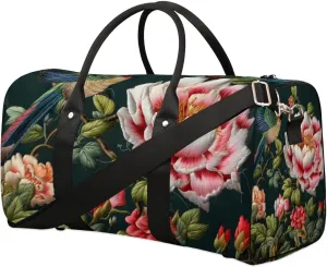 Hummingbird Travel Duffel Bag for Women Men Waterproof Foldable Overnight Weekender Bag Large Capacity Sports Gym Bag