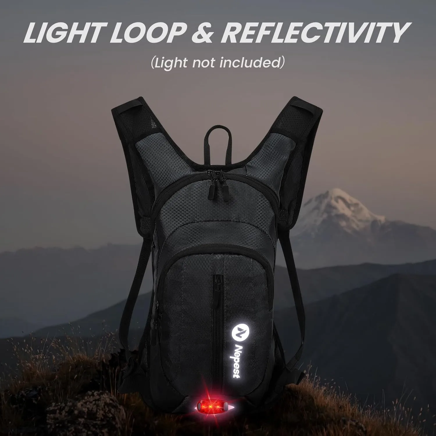 Hydration Pack Backpack for Women & Men, Lightweight Water Backpack with 2L Water Bladder for Hiking Cycling Running Biking