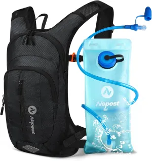 Hydration Pack Backpack for Women & Men, Lightweight Water Backpack with 2L Water Bladder for Hiking Cycling Running Biking