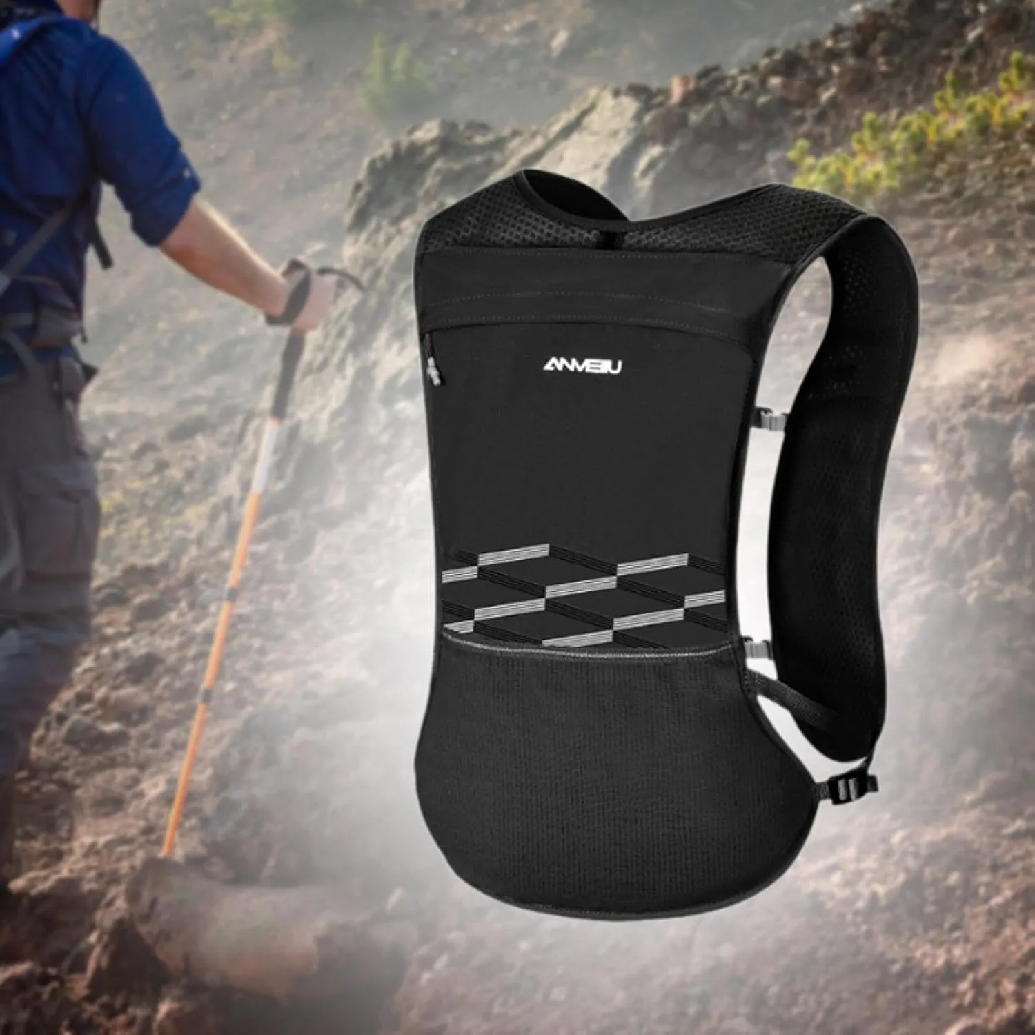Hydration Pack Hydration Vest Adjustable Multi Pockets Lightweight Outdoor Sport Bag Running Vest for Workout Camping Cycling