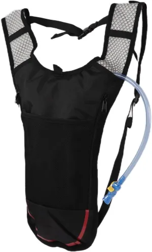 Hydration Pack Lightweight Breathable Multifunctional Backpack with 2L Bag Straw for Running Hiking Cycling Red