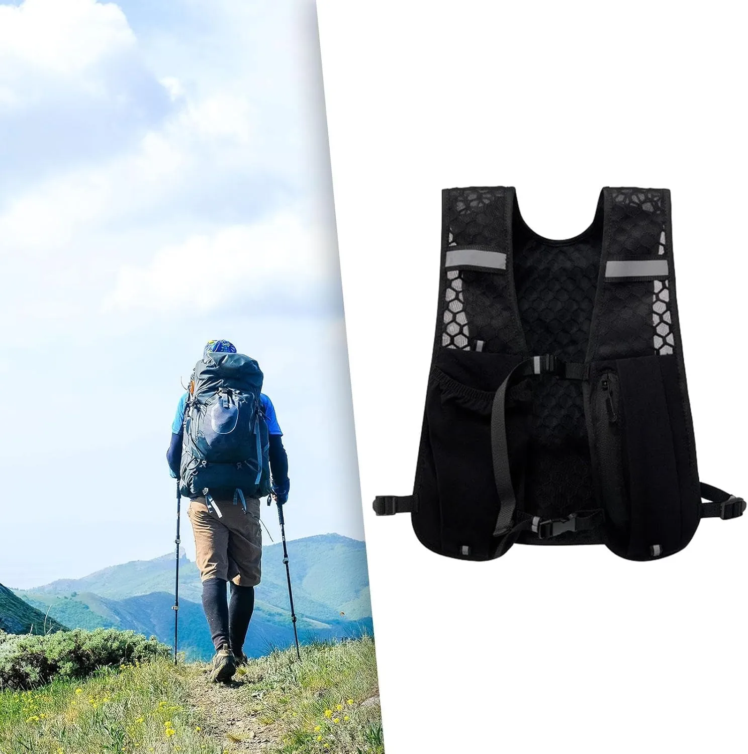 Hydration Vest Water Pack Lightweight Daypack for Men Women Running Backpack Sport Bag for Camping Marathoner Climbing