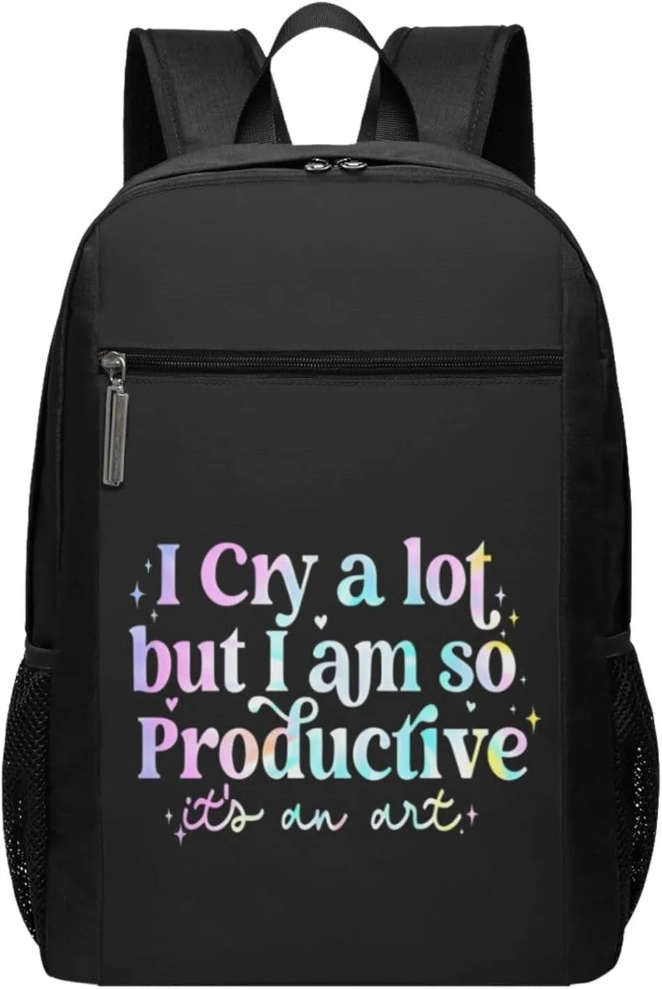 I Cry A Lot But I Am So Productive Backpack 17 Inch For Travel Laptops Backpack