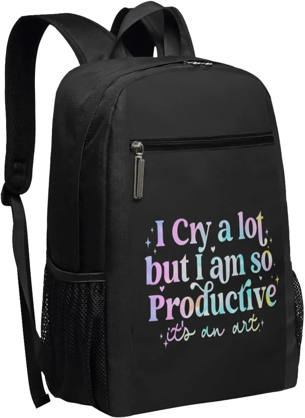 I Cry A Lot But I Am So Productive Backpack 17 Inch For Travel Laptops Backpack