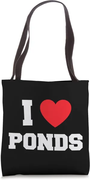 I Love ponds Tote Bag