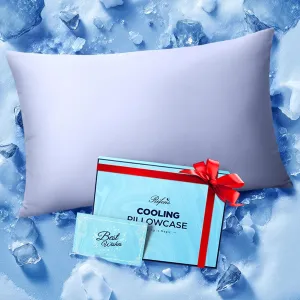 Ice Cooling Pillow Cases for Hot Sleepers, Stay Cool All Night, Smoother Than Silk Pillowcase, Luxurious Covers w/Hidden Zipper for Hair Skin, Birthday Gifts for Men Women Mom (Purple, Queen)