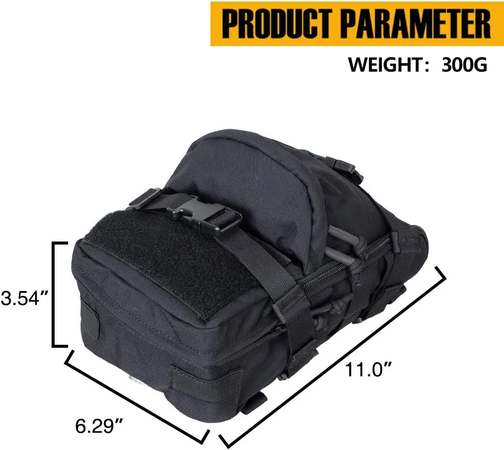 IDOGEAR Mini Tactical MOLLE Hydration Pack Water Reservoir Bag Outdoor Water Bladder Carrier Pack for Tactical Vest Backpack