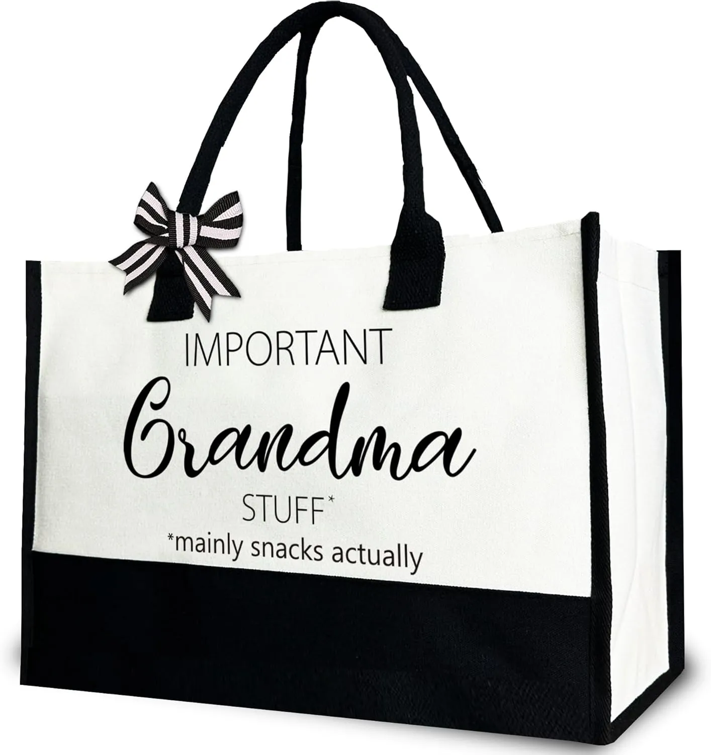 Important Grandma Stuff Tote Bag for Women, Grandma Birthday Gift, 12x17 inch