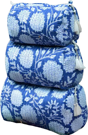 INDACORIFY 100% Cotton Block Print Cosmetic Toiletry Bags Boho Beauty Toiletry Kits Travel Case Pouch for Women's Printed Cotton Tote Bag (Pattern- 1)