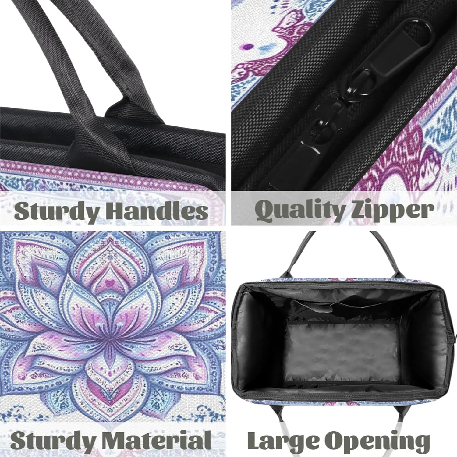 India Carpet Flower Travel Duffle Bag for Women, Ladies Overnight Weekender Bag Gym Sports Bags A-2