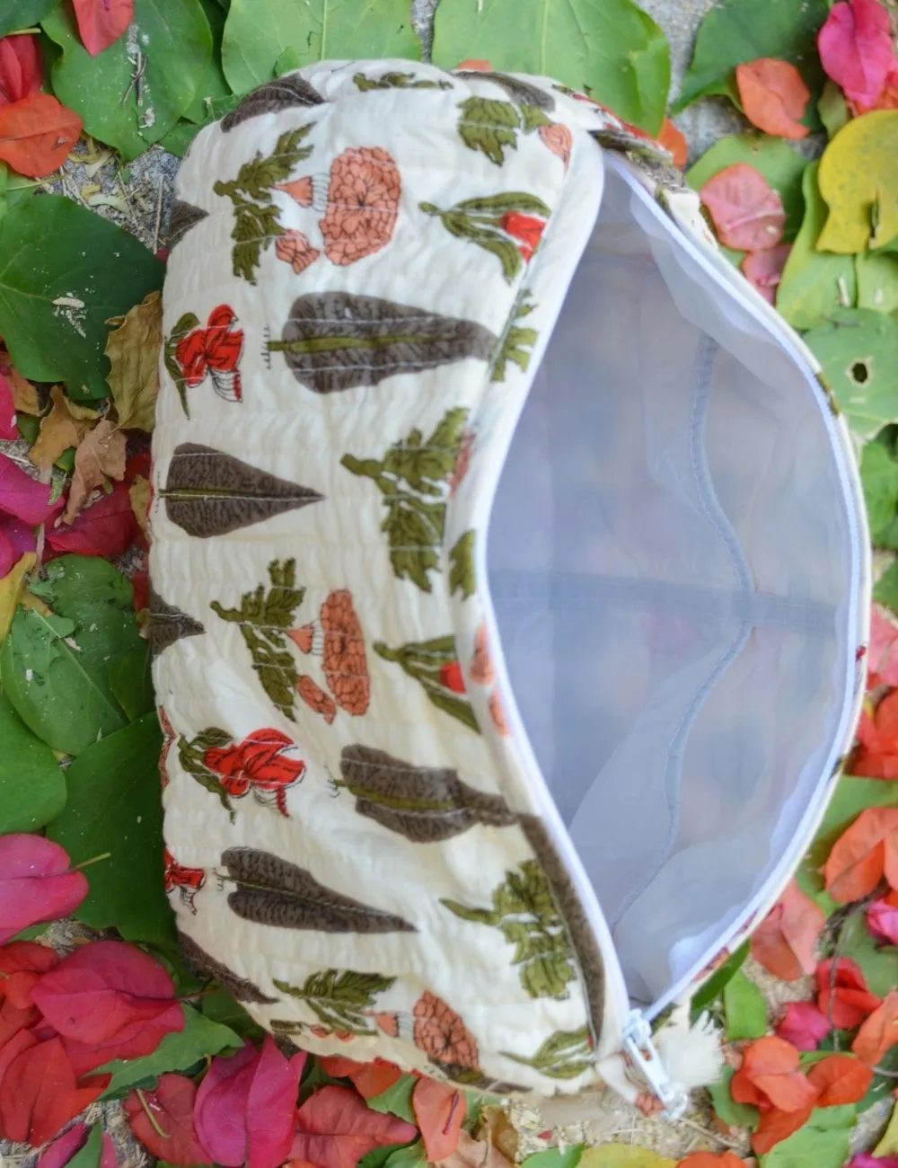Indian Handmade Cotton Toiletry Bag Set Of 3 Pieces Women Pouch
