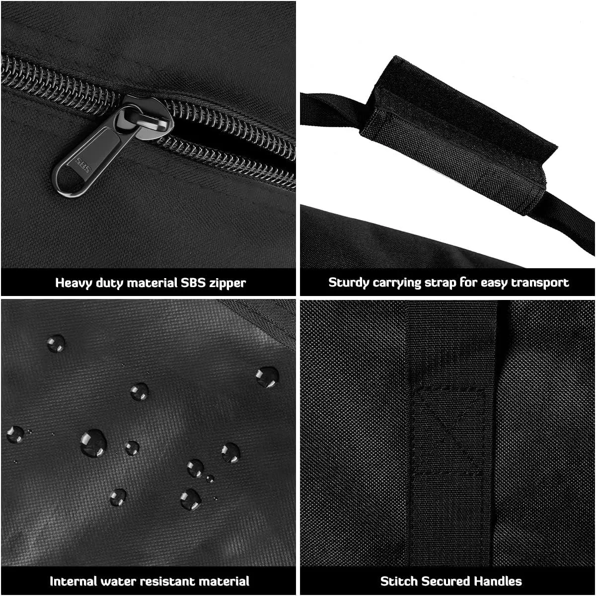 INFANZIA Duffel Travel Sports Equipment Bag, Long Luggage Bag with Upgrade Zipper Water Resistant, Extra Large Foldable Storage Bag for Camping, Tent, Tripod, Fishing(24x12x12 inch,2PCS)