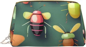 Insect Atlas Portable Cosmetic Bag, *Travel Cosmetic Bag, Unisex, Zipper Closure, Suitable For Daily Use
