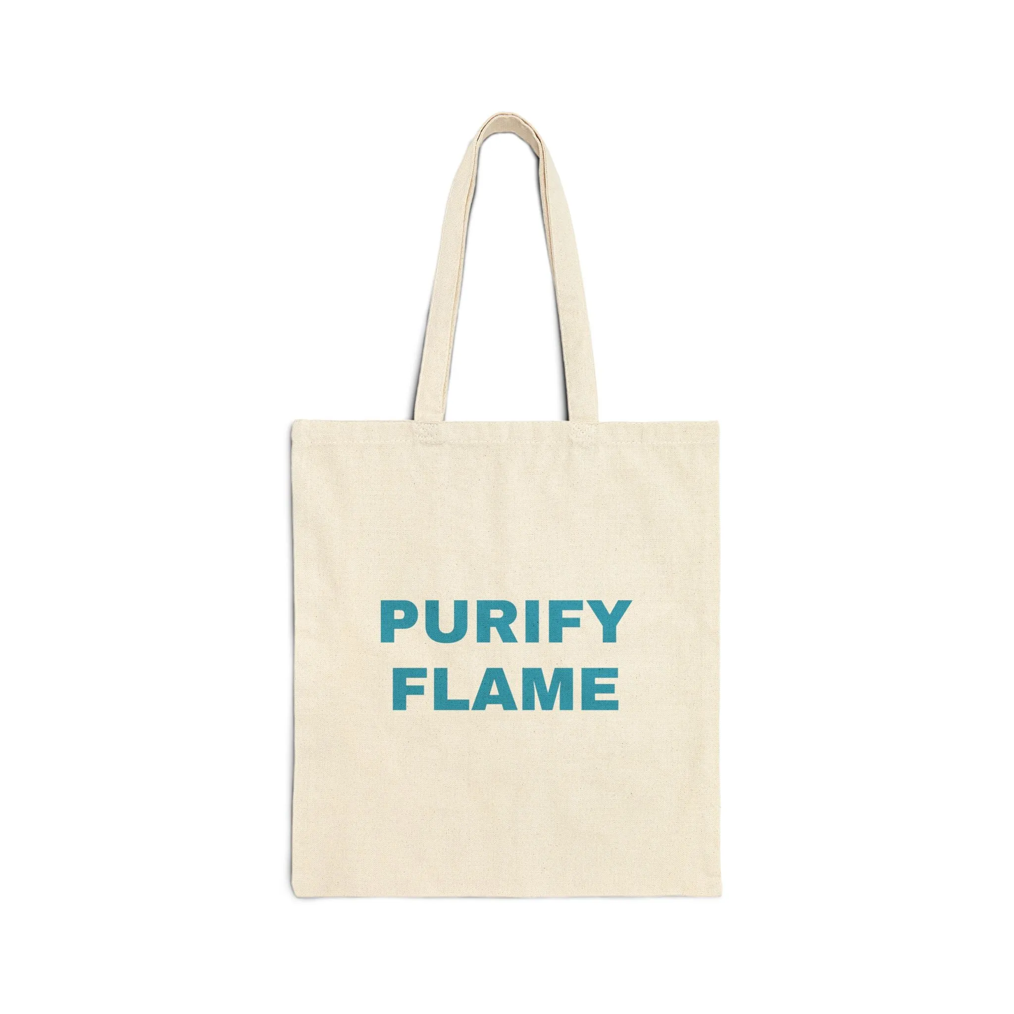 Inspirational Cotton Canvas Tote Bag - "Purify Flame" Design