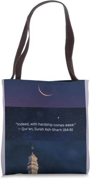 Islamic motivational- Indeed with hardship comes ease Tote Bag
