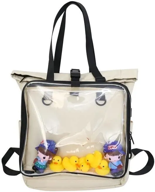 Ita Bag Backpack Kawaii Cute Pin Display Large Tote Bag Messenger Japanese Transparent Clear Shoulder Bags